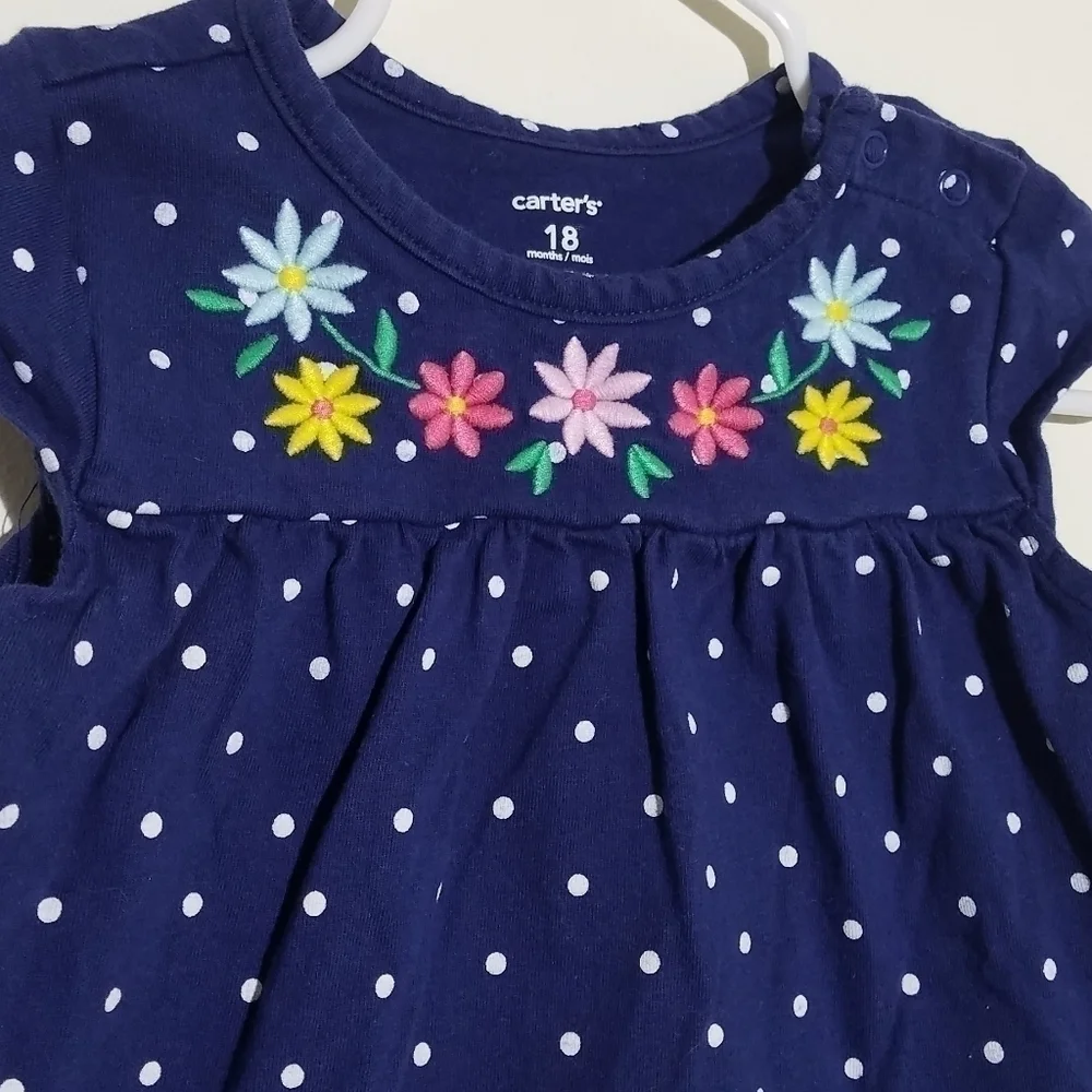 Carter's Polka Dot Flower Floral Shirt 18m